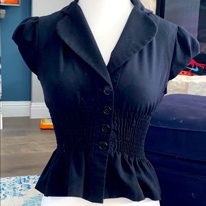 Black button up blazer